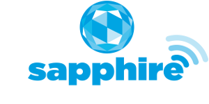 sapphire logo: laundry management & connectivity